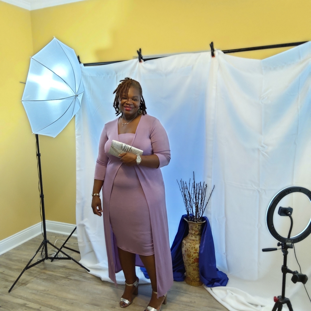 Silhouette Midi Dress With Duster